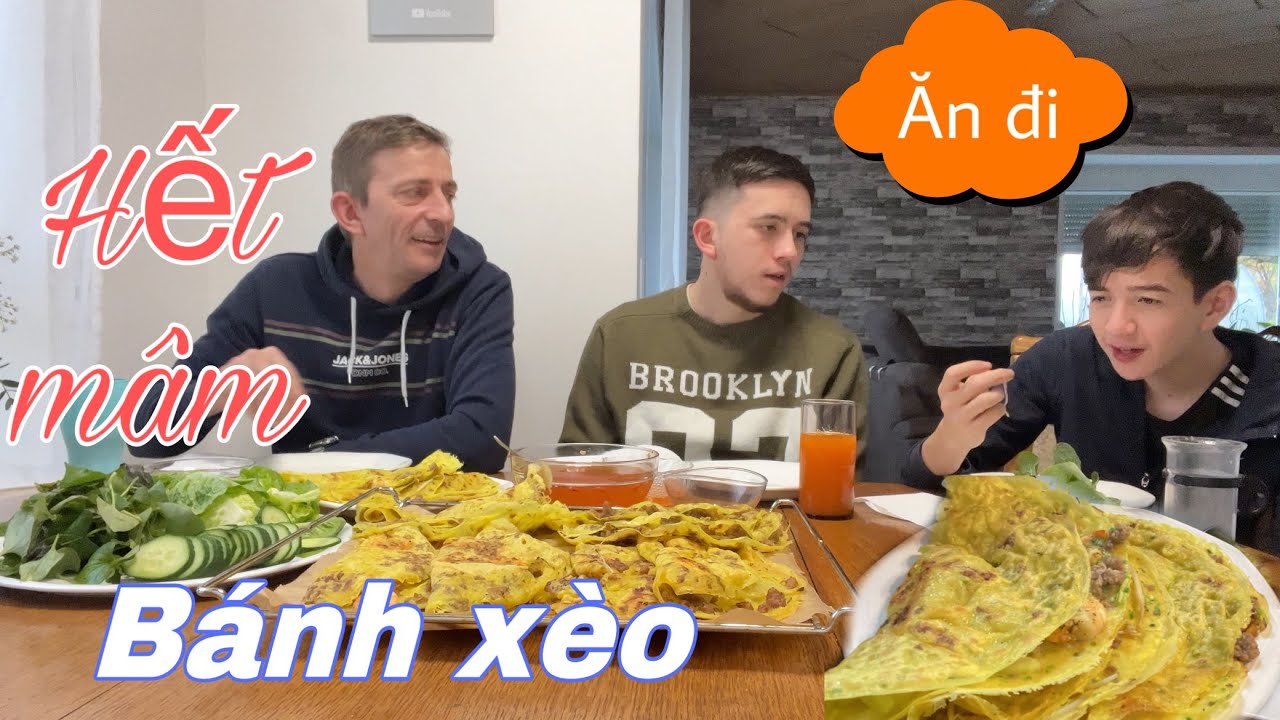 Ăn bánh xèo, Joe xin thêm, Calvin ăn no vẫn thèm. Ba cha con mê ẩm thực Việt Nam | Cuộc sống ở Đức