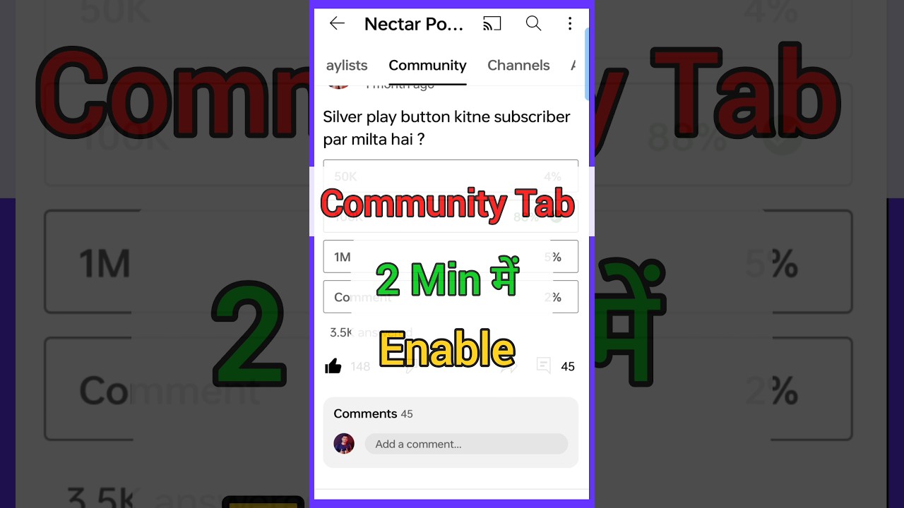 Community Tab Enable Kaise Kare | how to enable community tab |