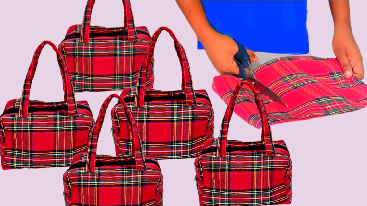 A cute little bag in just 15 minutes 💟 Easy to sew, even beginners can make one /   DIY Bag