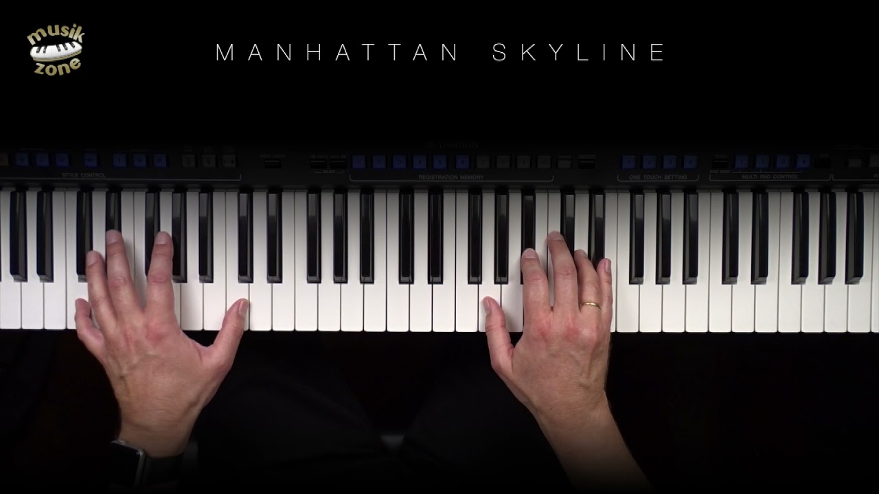 Manhattan Skyline (Jürgen Moser) Piano Yamaha Genos  how to play Tutorial - Musikzone
