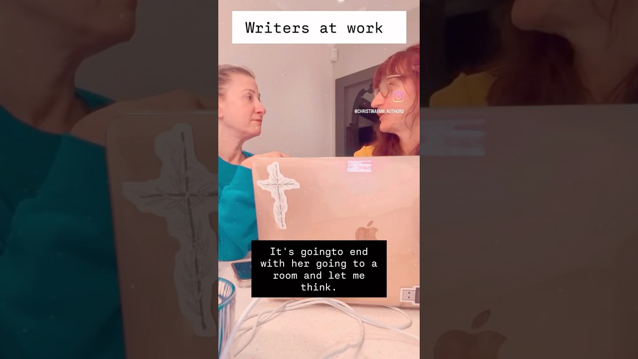 Writers at work &mdash;discussing plot lines 📝📚and chapters. #amwriting #cowriting #writerlife #booktok