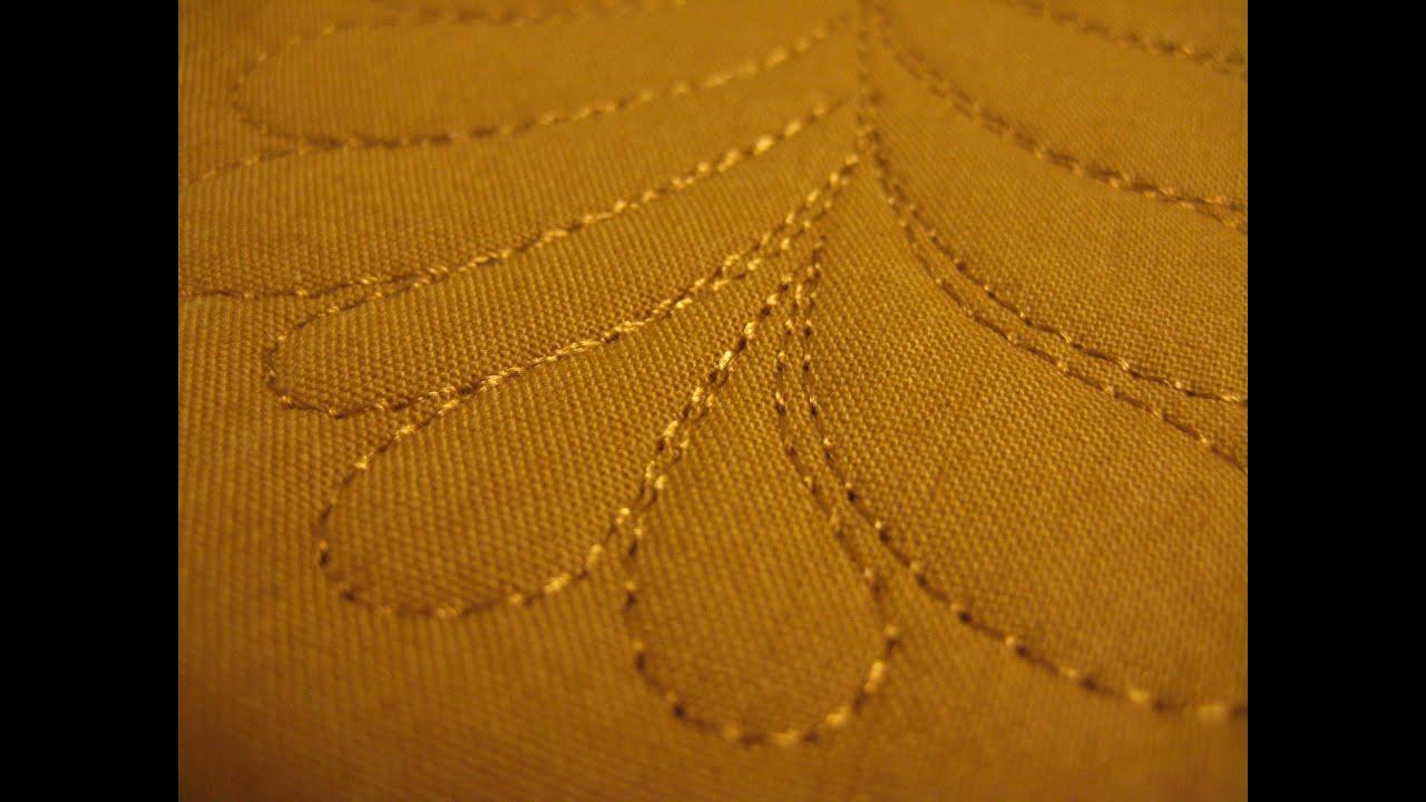 Free Motion Quilting a Simple Feather