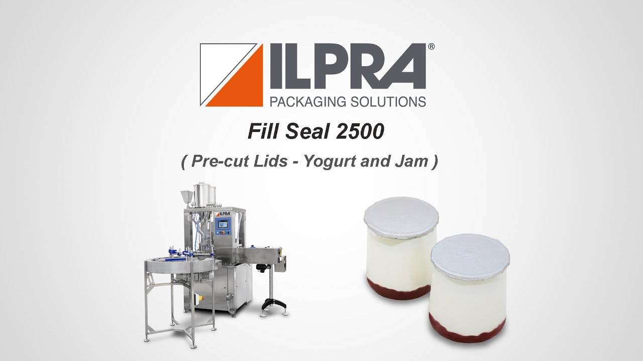 ILPRA Rotary Filling and Sealing Machine - Pre-cut Lids - Yogurt and Jam packaging-  Fill Seal 2500