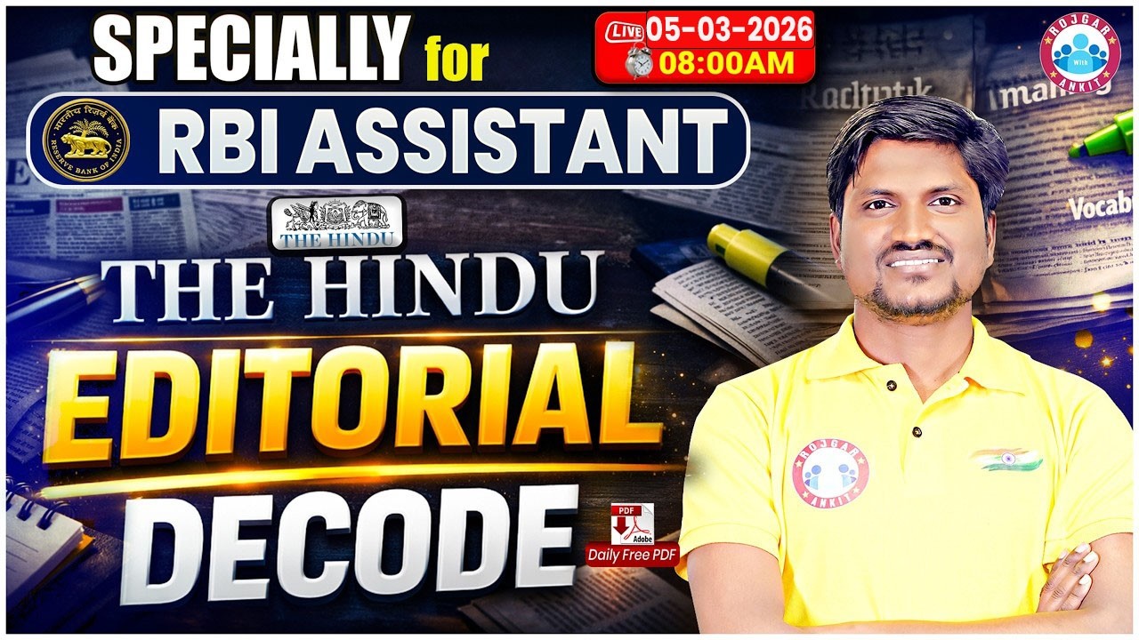 The Hindu Today | 05 March 2026 | Grammar, Vocabulary, Reading | Editorial Analysis 2026