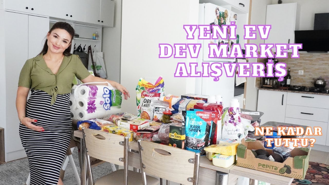 YENİ EVİMİZE DEV MARKET ALIŞVERİŞİ🛍️ ne kadar tuttu? fiyatlar? #2024