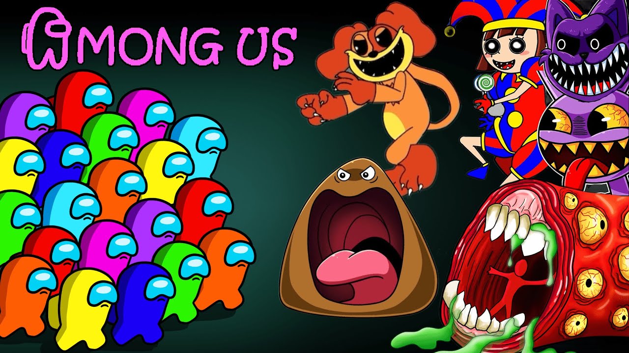 어몽어스 | TOP AMONG US & BOSS TRAIN EATER - POU'S NEW SEASON | Among Us Animation