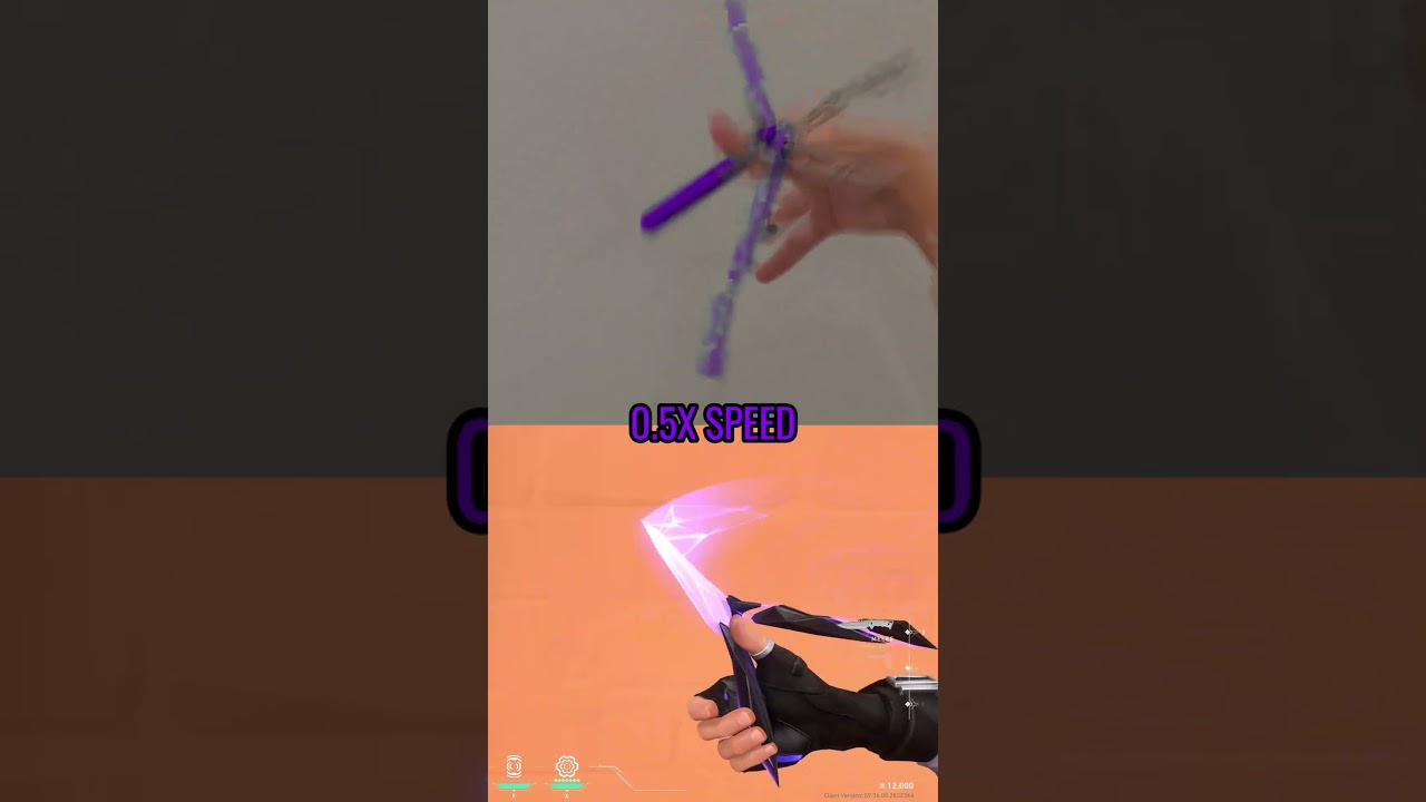 IRL VALORANT SINGULARITY BUTTERFLY KNIFE TRICK #valorant #shorts