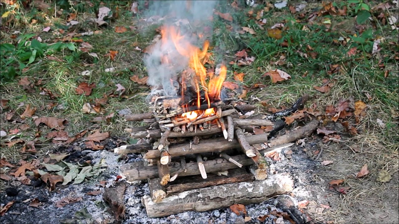 Upside down fire