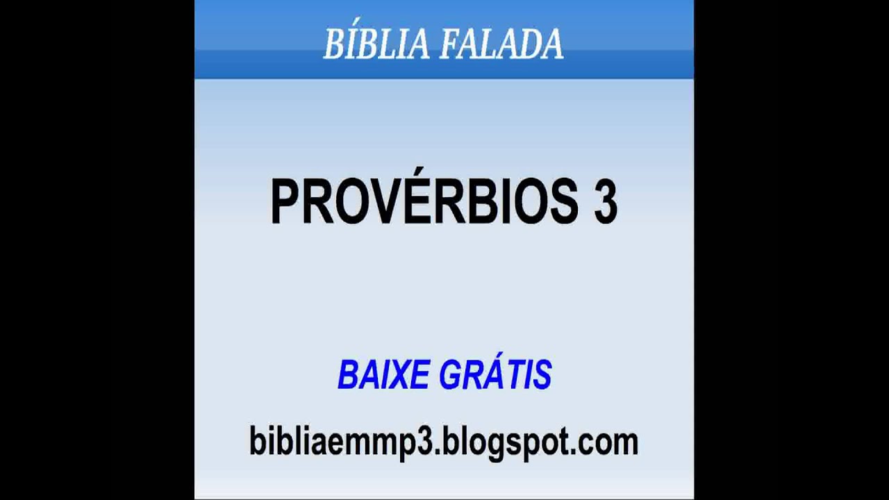 B&Iacute;BLIA FALADA - PROV&Eacute;RBIOS 3