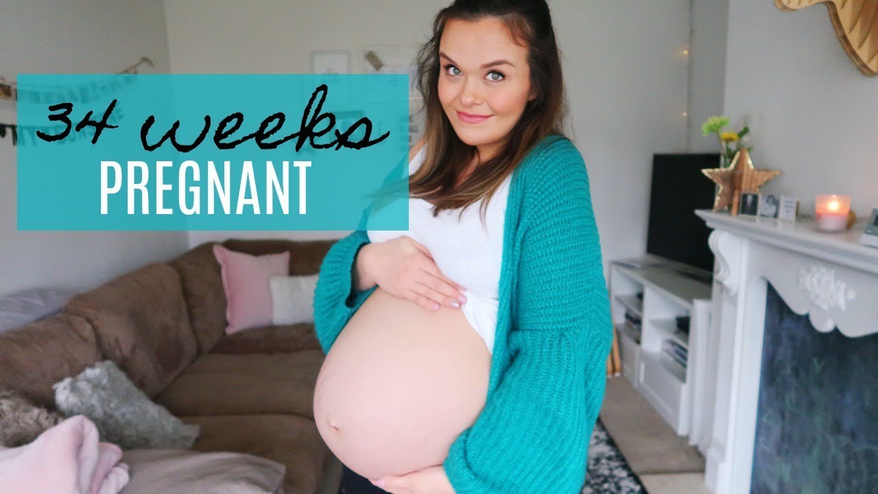 34 WEEKS PREGNANT - BIGGER BOOBS, WATER RETENTION & LOST MORE PLUG  - PREGNANCY UPDATE
