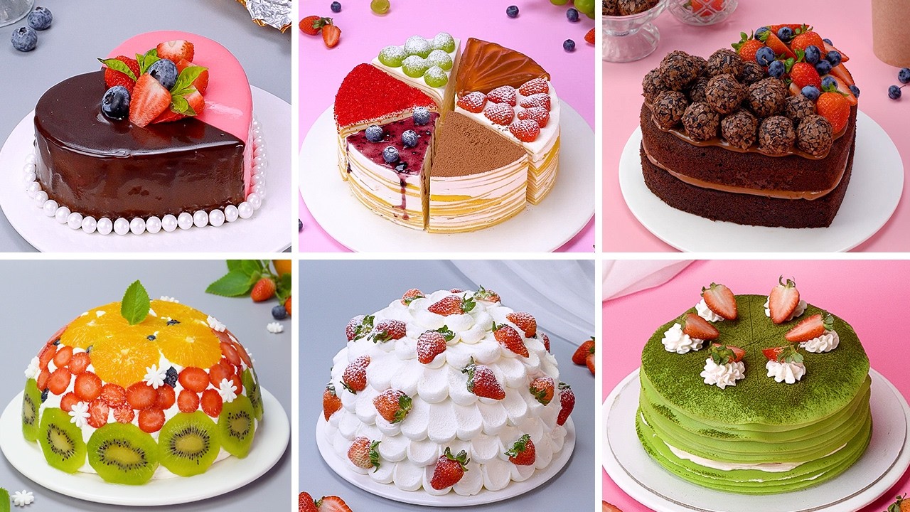 Como Fazer Bolos De Fruta Bonitos Como Os Da Padaria | Cake Decorating Magic Tricks 🎂