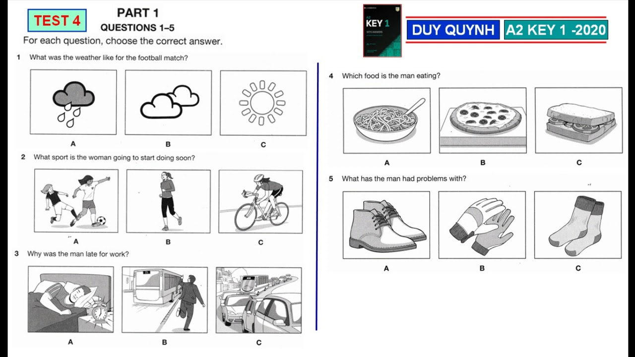 A2 KEY 1  TEST 4 PART 1     #ket2020     #a2key1     #a2key1test4part