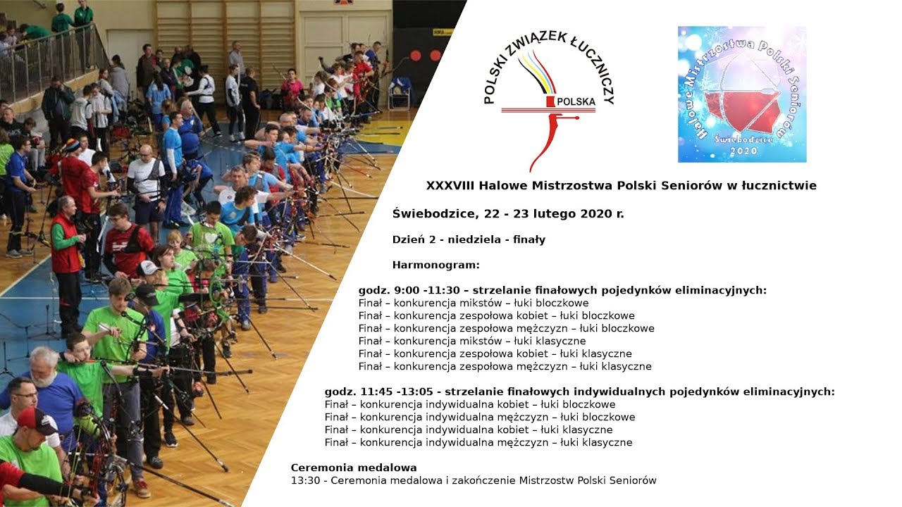 XXXVIII Halowe Mistrzostwa Polski Seniorów w łucznictwie, Świebodzice 22-23.02.2020 r. - dzień 2.