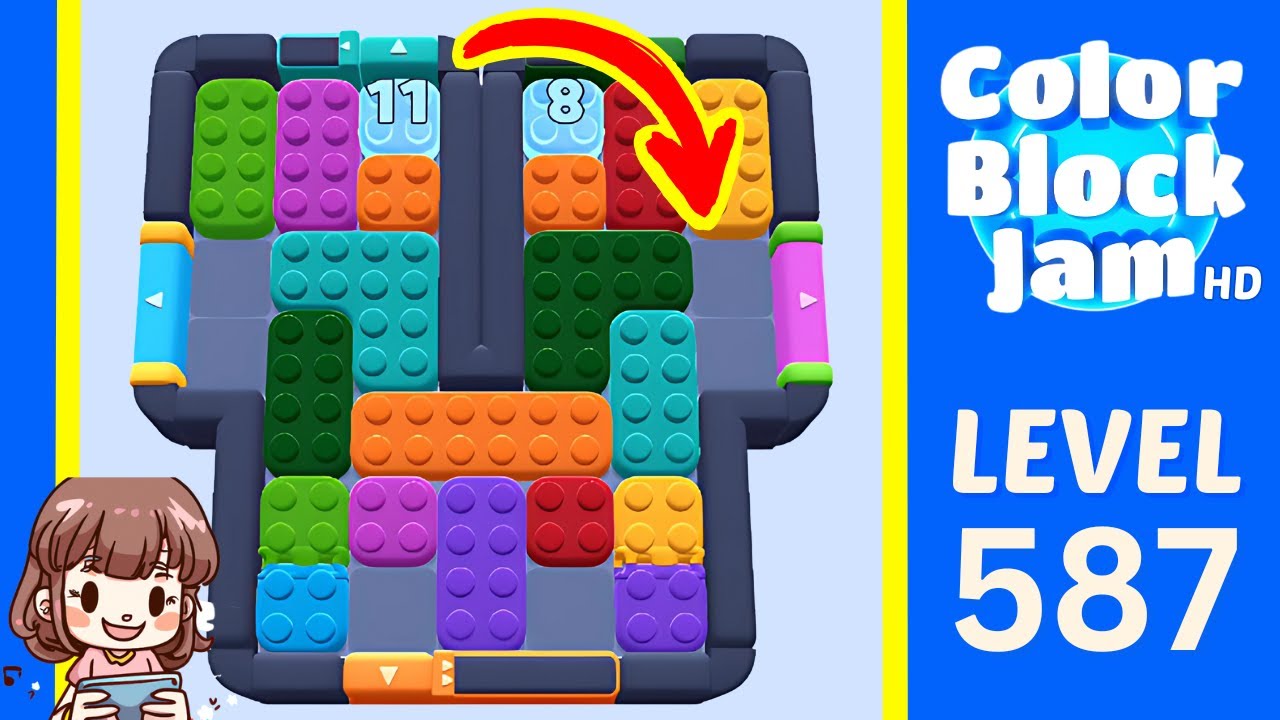 Color Block Jam Level 587 Solution Walkthrough