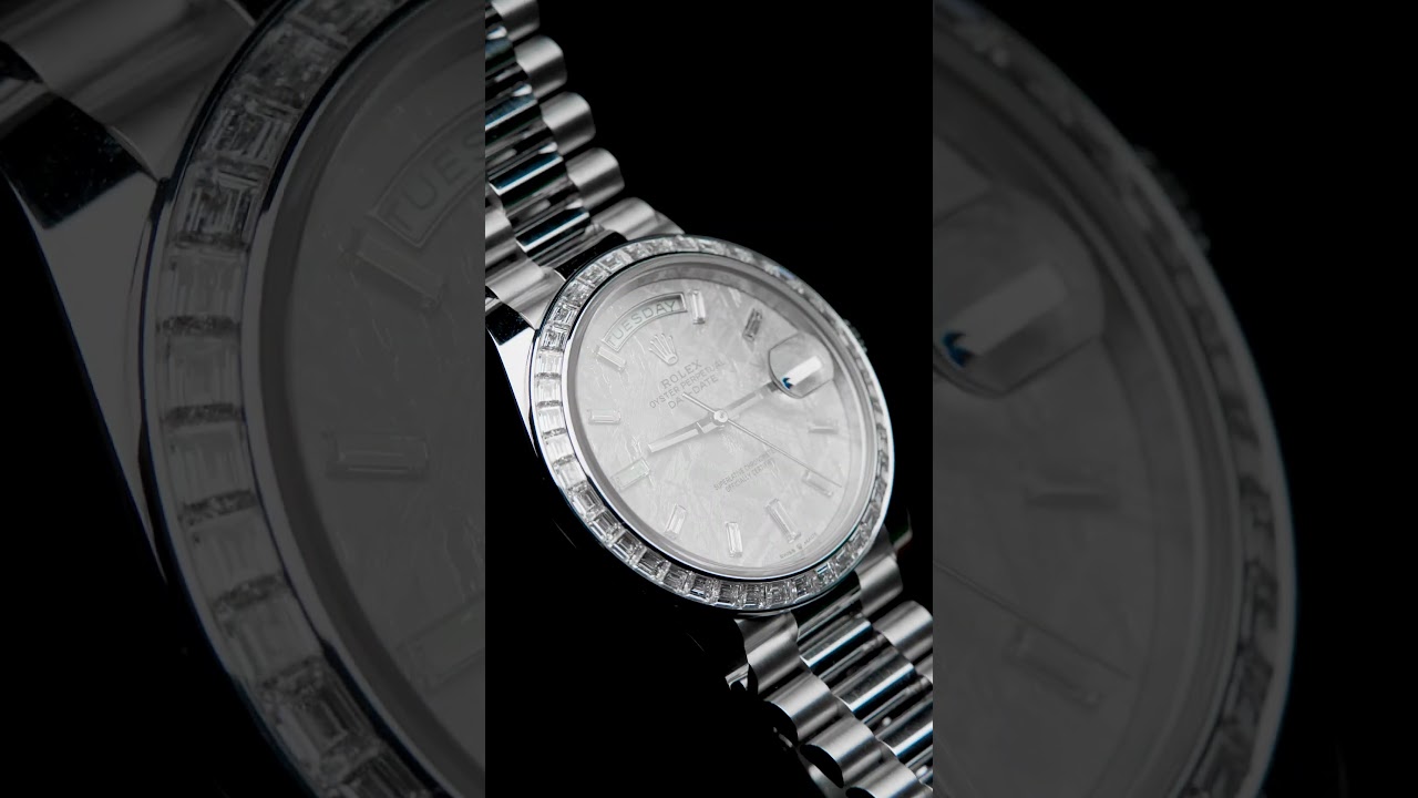 Rolex Day-Date 40 President Platinum Meteorite Diamond Mens Watch 228396 l SwissWatchExpo