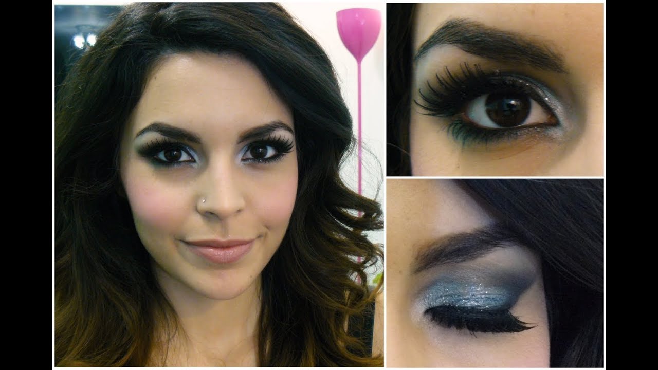 Smokey con glitter negros!! ♥ Black glitter ♥ Azumakeup