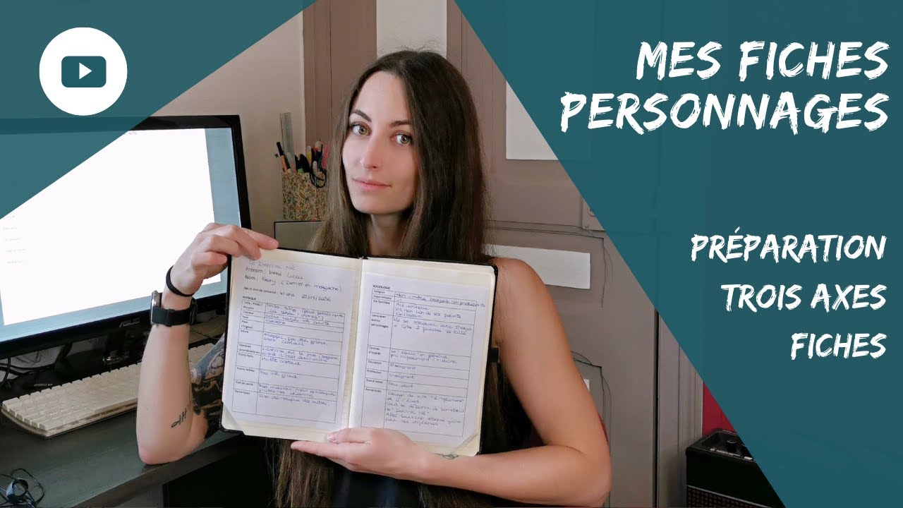 FICHES PERSONNAGES / Création en 3 axes, points forts et points faibles, biographie