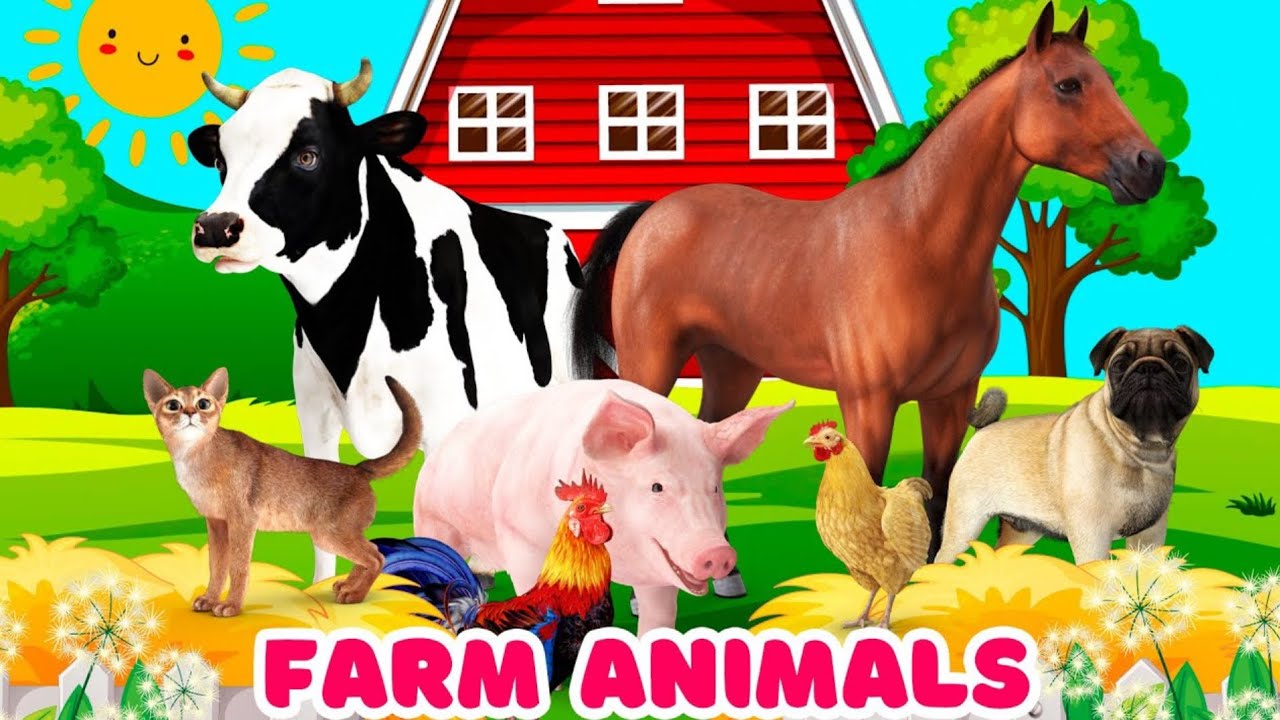 Animals Names and sounds for kids in English - Learn Animal Names.