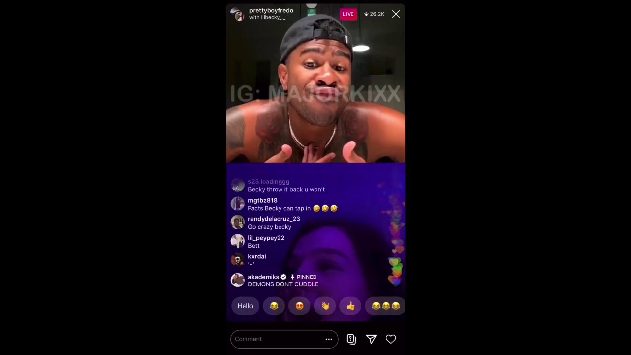 PRETTYBOYFREDO РАЗОБЛАЧАЕТ ЭШЛИ ОРТЕГУ В ПРЯМОМ ЭФИРЕ В INSTAGRAM! НАЗЫВАЕТ ЕЕ ГЛАДИАТОРОМ (ПОЛНО...