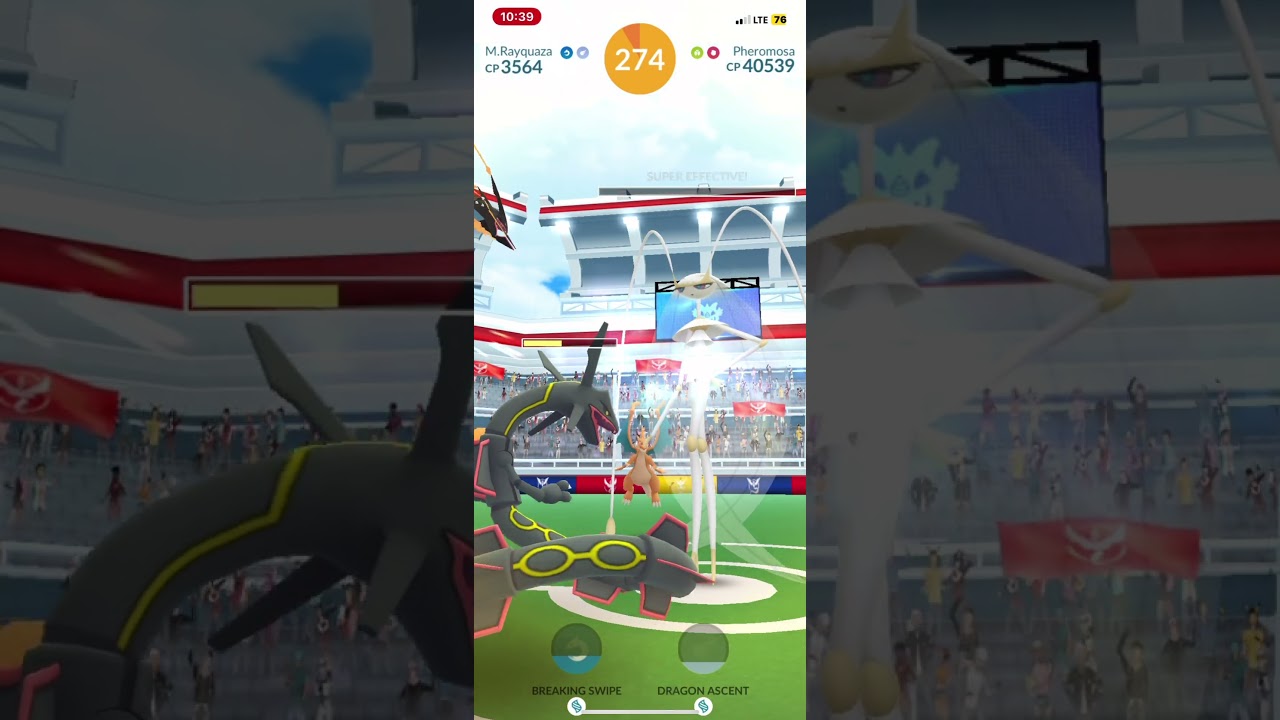 Phermossa raid in Pok&eacute;mon go #pokemon #raidbattle #nintendo #pokemongo #mobilegame #raid