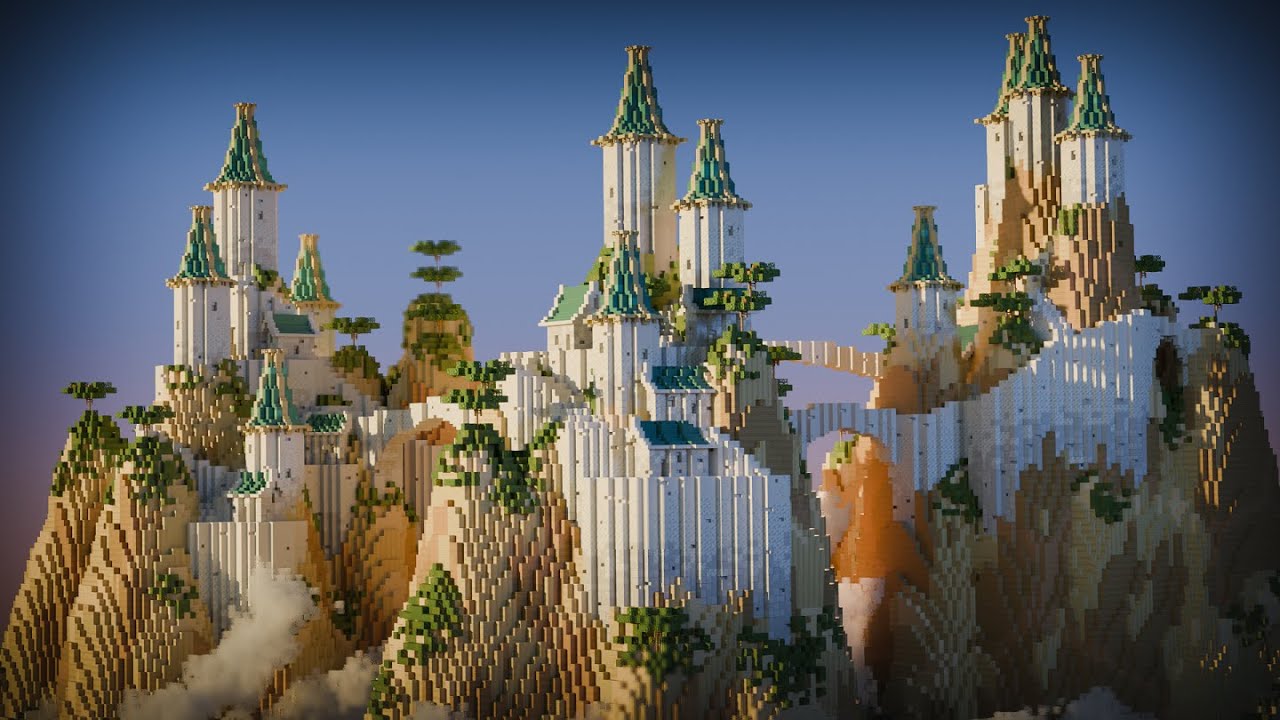 [+30 Heures] Temple de l'Air de l'Est d'Avatar - Timelapse Minecraft