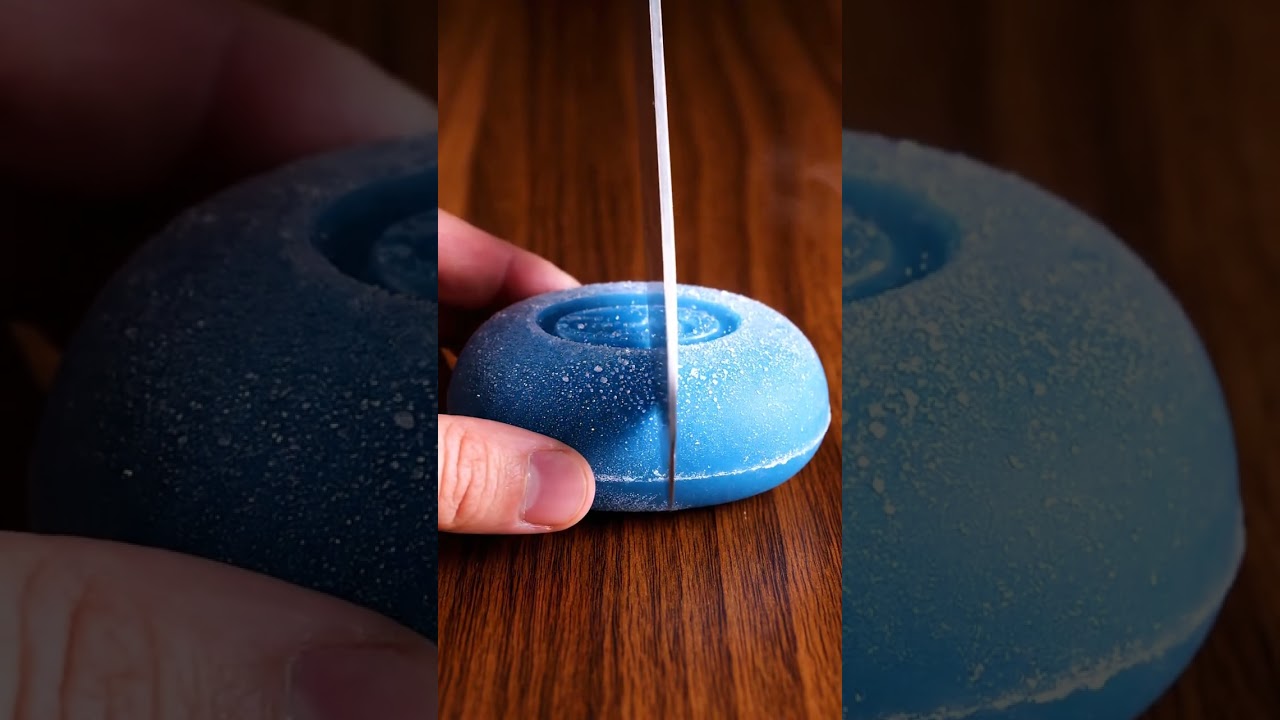 Slicing a FROZEN SOAP BAR &mdash; Rainbow Gel Inside 🧼🌈 (ASMR)