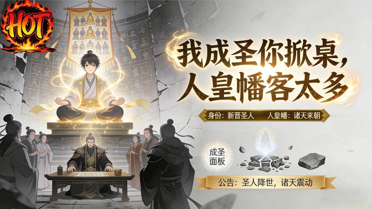 ✨【强推】《我成圣你掀桌，人皇幡客太多》1--62集天尊陆野冲击圣人之境时，遭八位倾心培养的红颜知己联手背叛，自爆身亡后，借本命至宝人皇幡重生回少年时代#穿越 #末世 #异能 ##动态漫画# 漫野推文