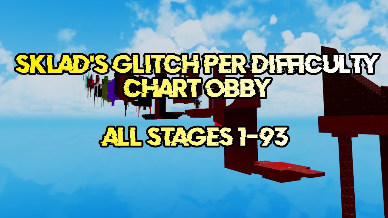 Sklad's Glitch Per Difficulty Chart Obby 2 (All Stages 1-93)