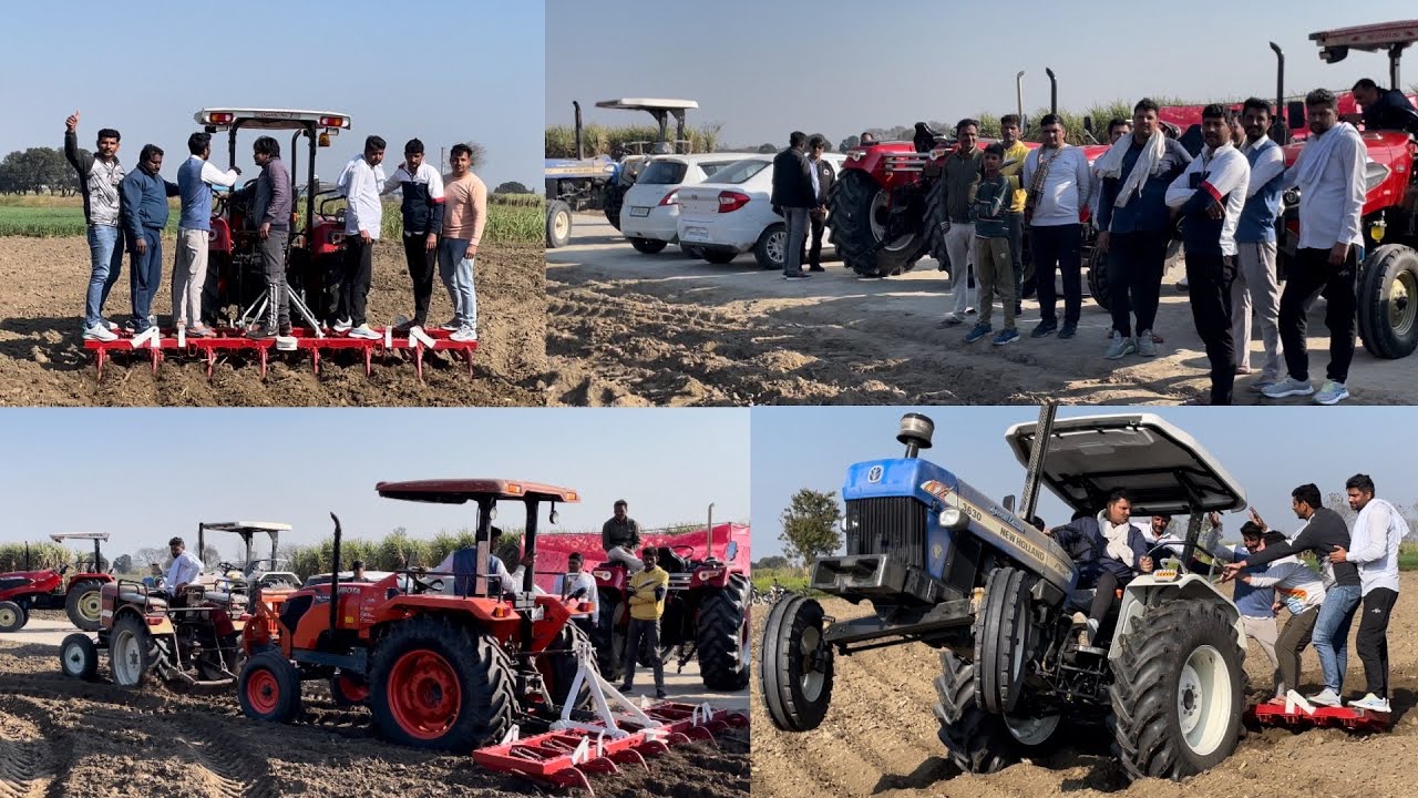 Solis 5724, New Holland 3630 SE, Solis 4515 and Kubota 5501 में हुवा टिलर कंपीटिशन (15 Fali Tiller)