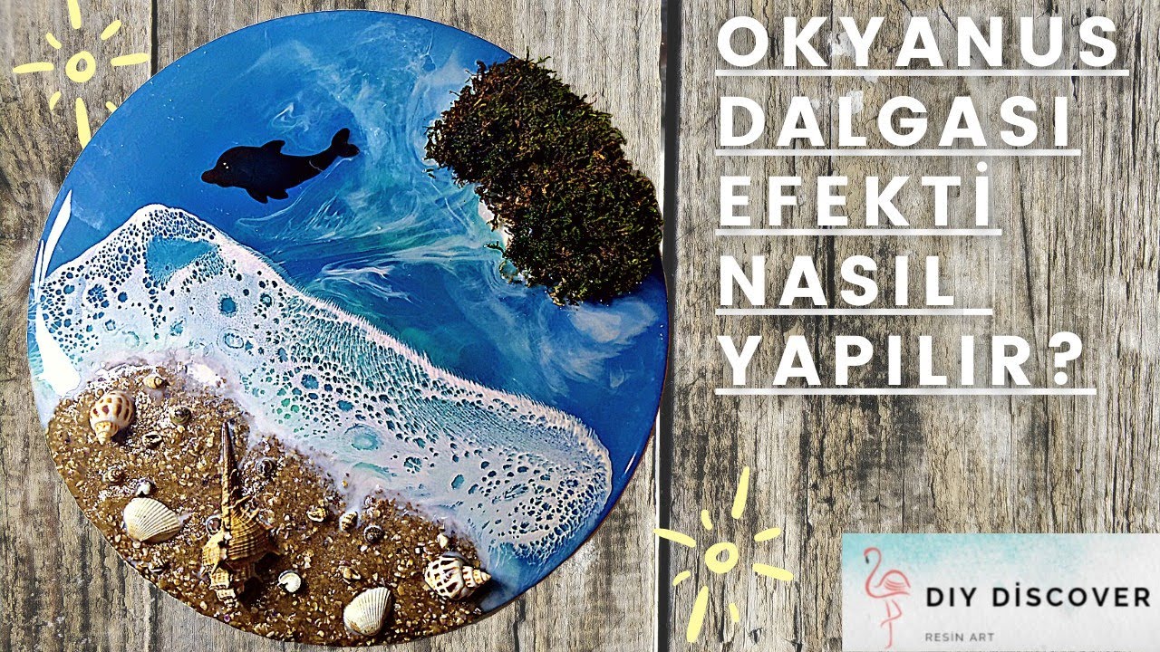 DIY!! Epoksi tablo! Okyanus dalgası efektli tablo nasıl yapılır? Amazing table of ocean wave epoxy!