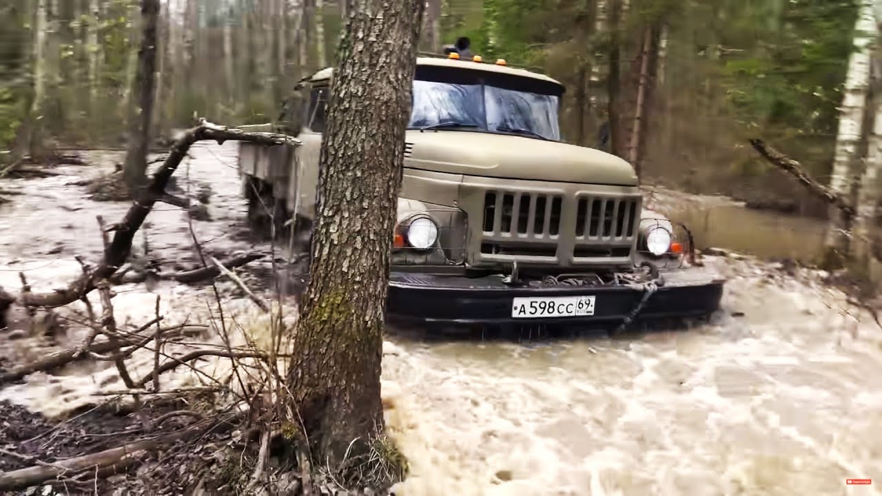 Зил 131, ГАЗ 63. Легендарные грузовики СССР на бездорожье, 4х4 и 6х6.
