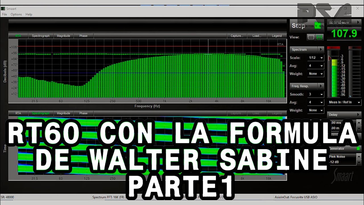RT60 Con la formula de Walter Sabine Parte 1