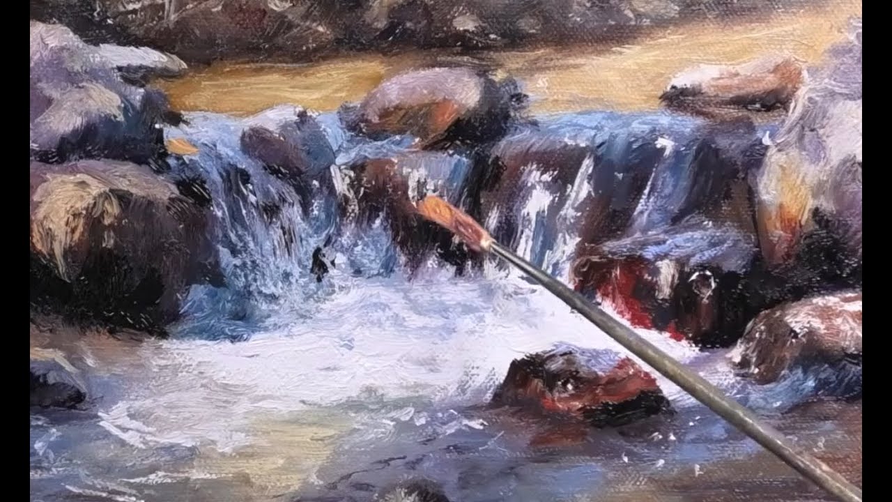 Paint the impossible in oils - Wet Rocks