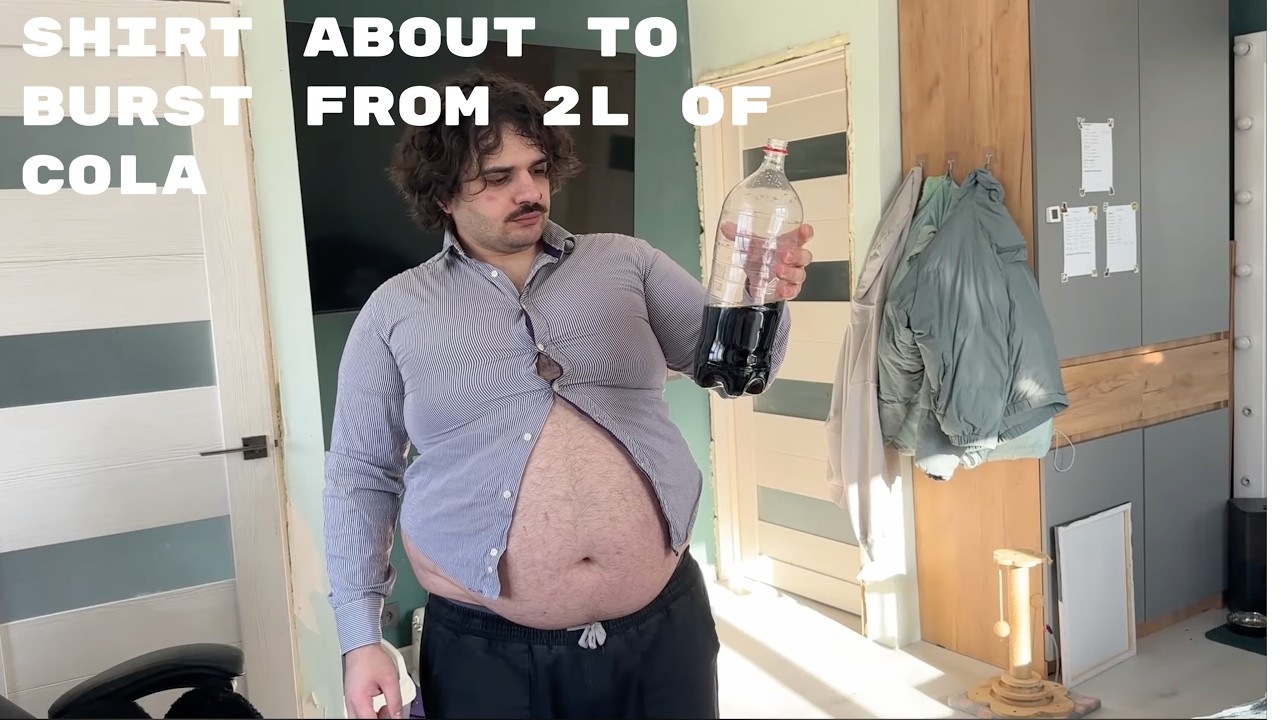 2 Liters of Cola Gone Wrong (Gainer, Stuffed Belly, Weight Gain)