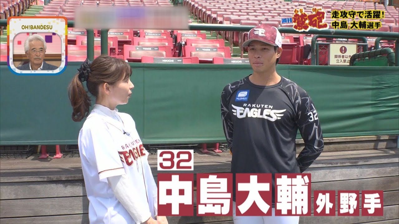 【週刊鷲砲】プロ２年目！！ 走攻守で活躍♪♪　中島大輔　外野手♪♪♪　お高いオーダーメードの枕がお気に入り！？　お絵描きチャレンジ！３０秒で『だよん』の似顔絵を描く！？【バンデス】