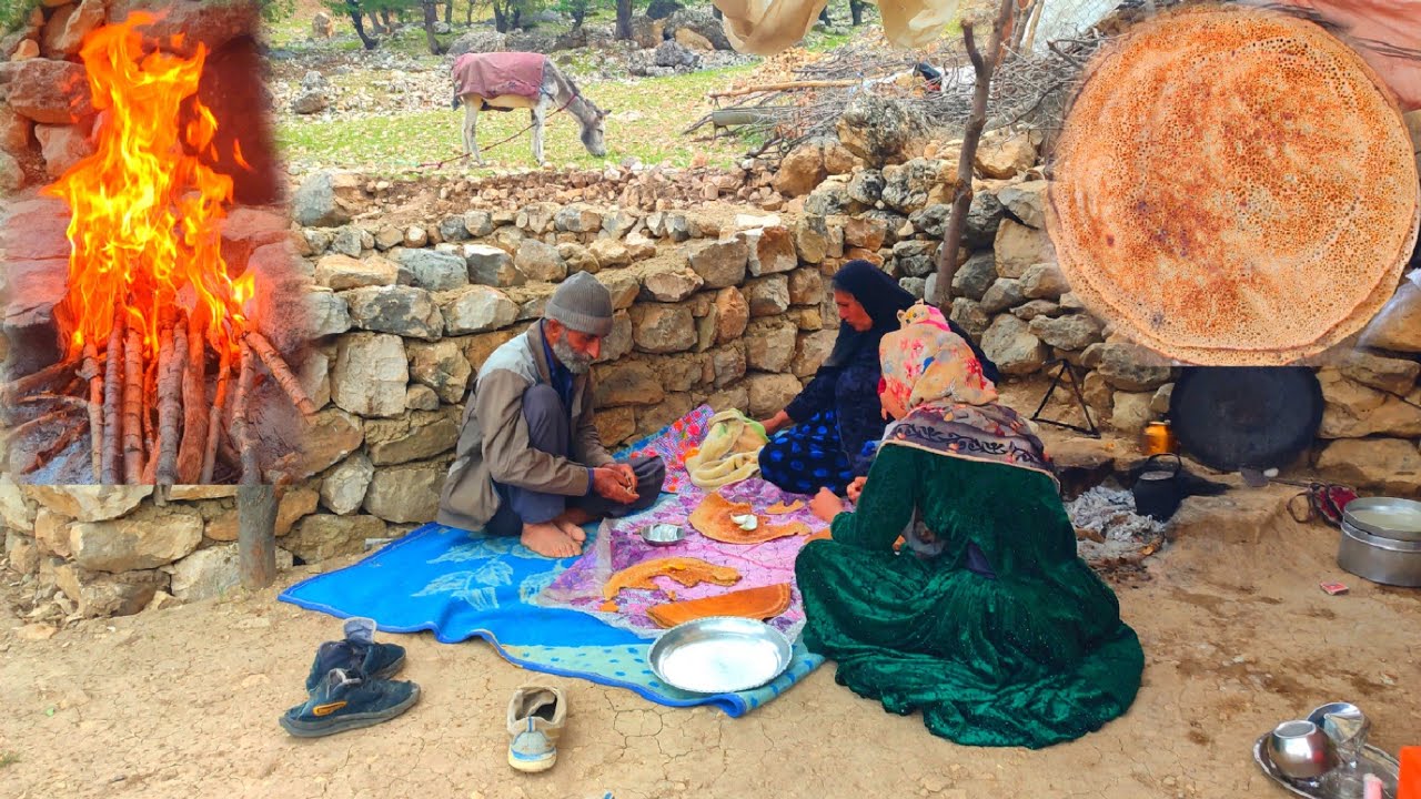 🌧A very hard rainy day: Nomadic Family Survival in the Mountains | Nomadic Struggles in Heavy Rain🌧
