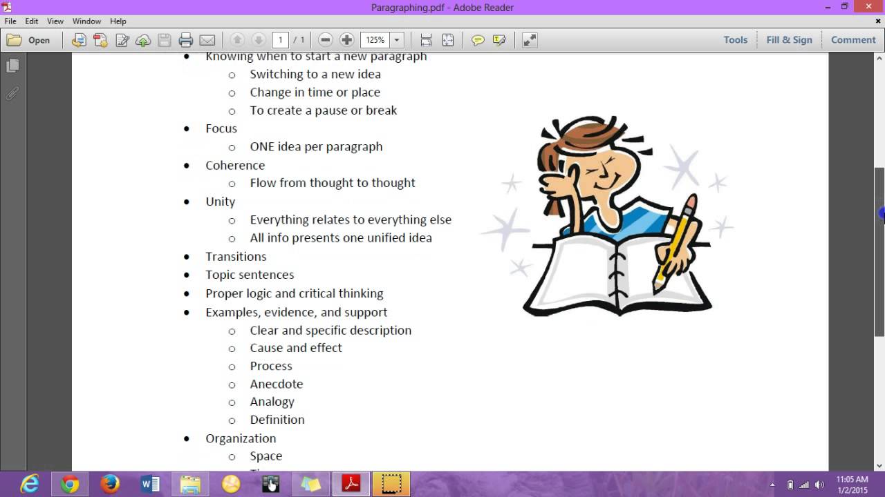 Paragraphing