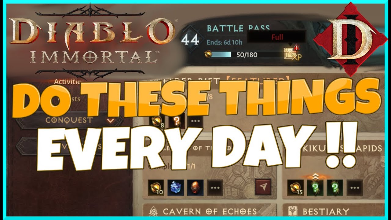 Here's The Most Important Things You Should Do Daily In Diablo Immortal