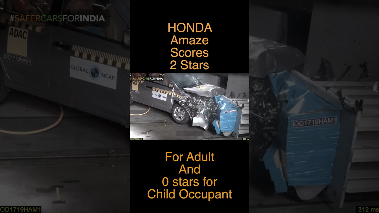 Honda  Amaze Global Ncap Ratings @Honda @GlobalNCAP