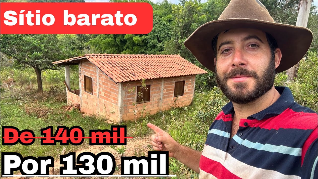 Dona abaixou o preço do sítio para 130 mil  pra VENDER HOJE riquíssimo em água MG