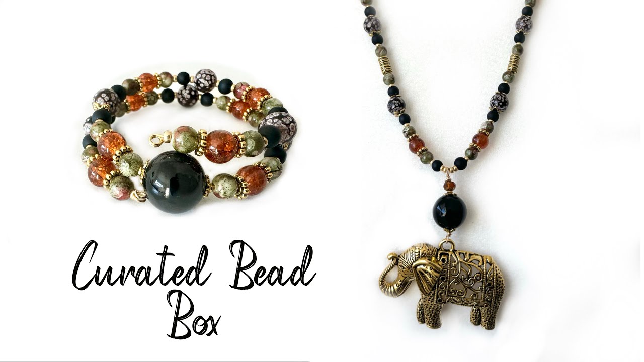 Curated Bead Box November 2024 and Jungle Jewelry Set DIY Tutorial 🐘