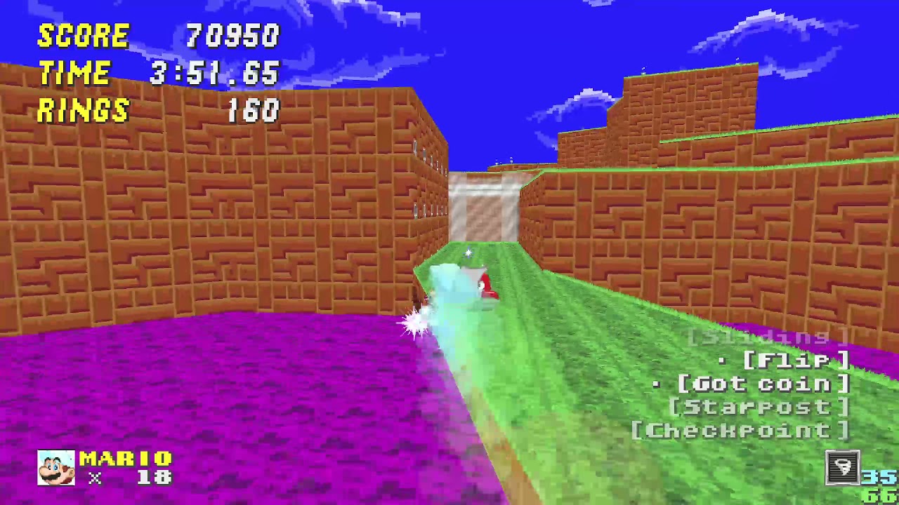 Sonic Robo Blast 2 - Final Demo Zone as Hyper Mario (CrossMomentum, 60FPS)