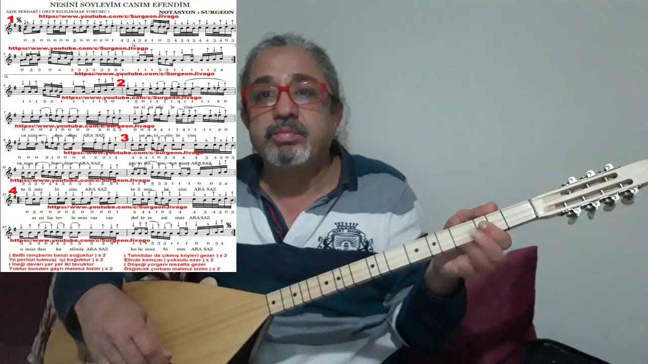 SOLFEJ NESİNİ SÖYLEYİM CANIM EFENDİM KISA SAP BAĞLAMA EKLEYEN SURGEON