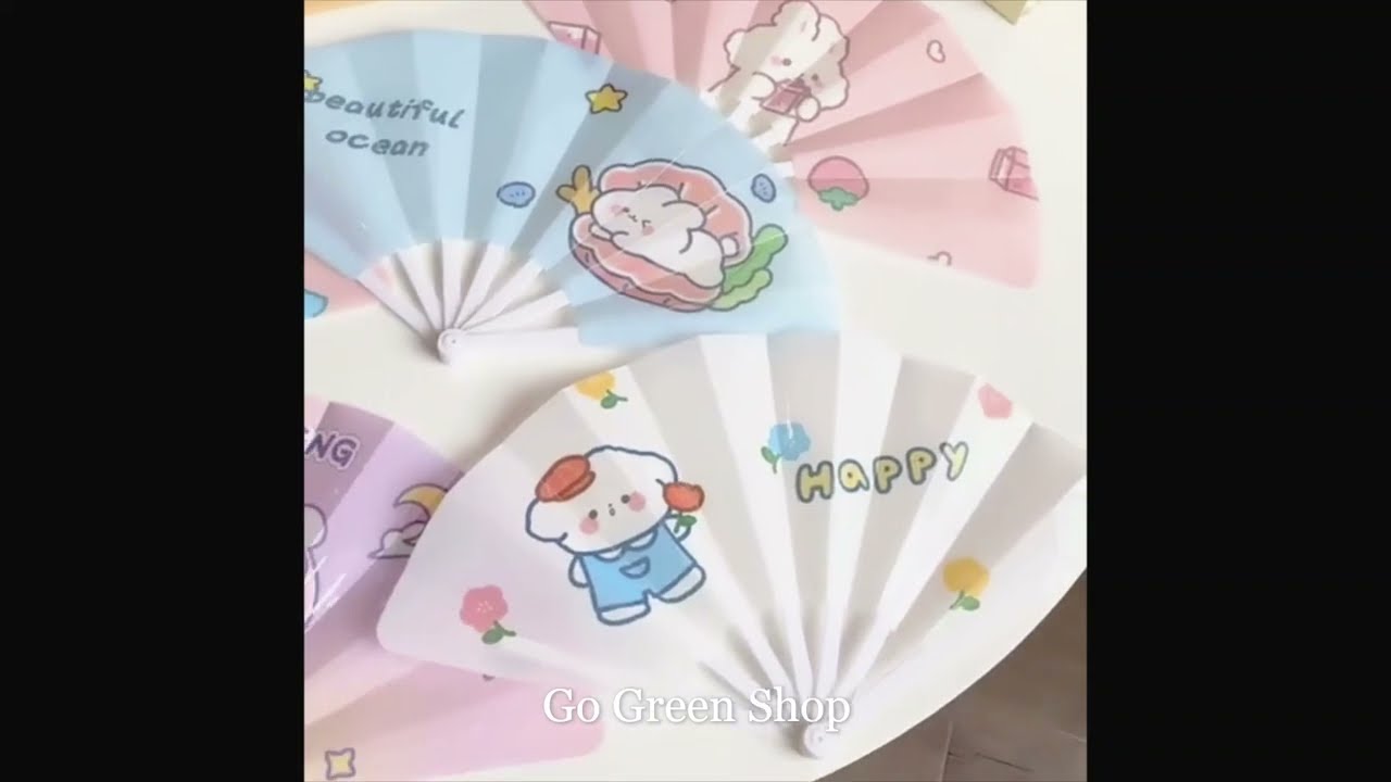 Kipas Lipat Plastik Kawaii Motif Cute Souvenir Kipas 1221-69