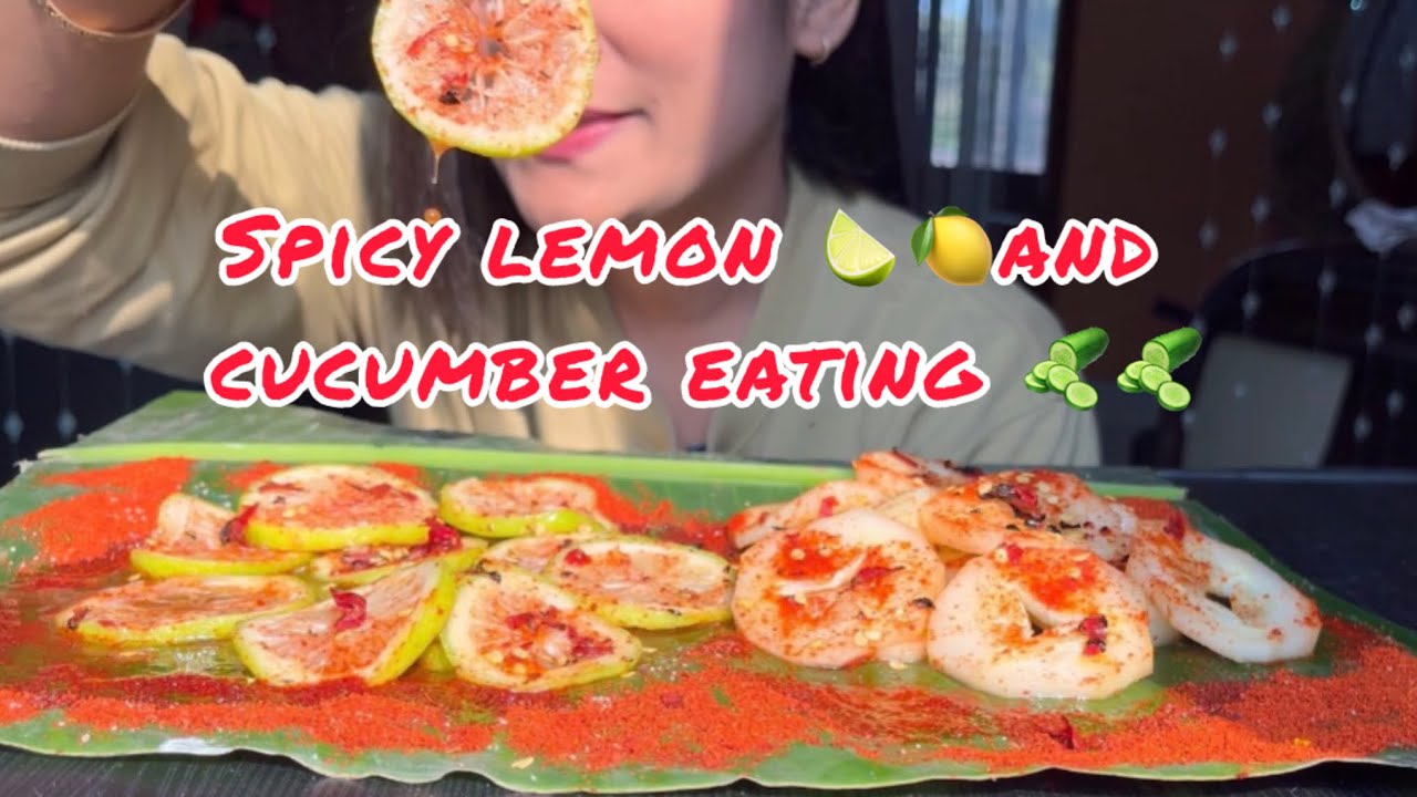 Spicy lemon and cucumber eating 
