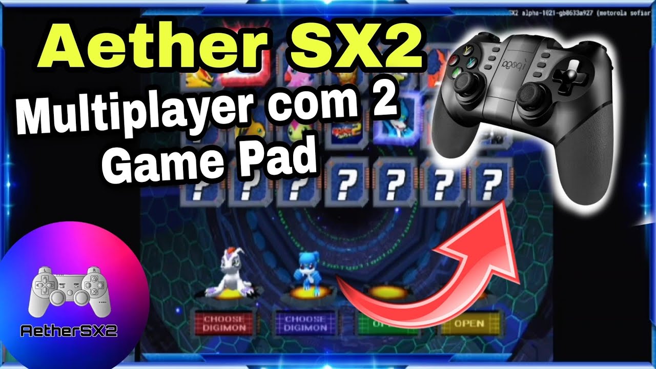 Como configurar e conectar 2 controle game pad no Aether SX2