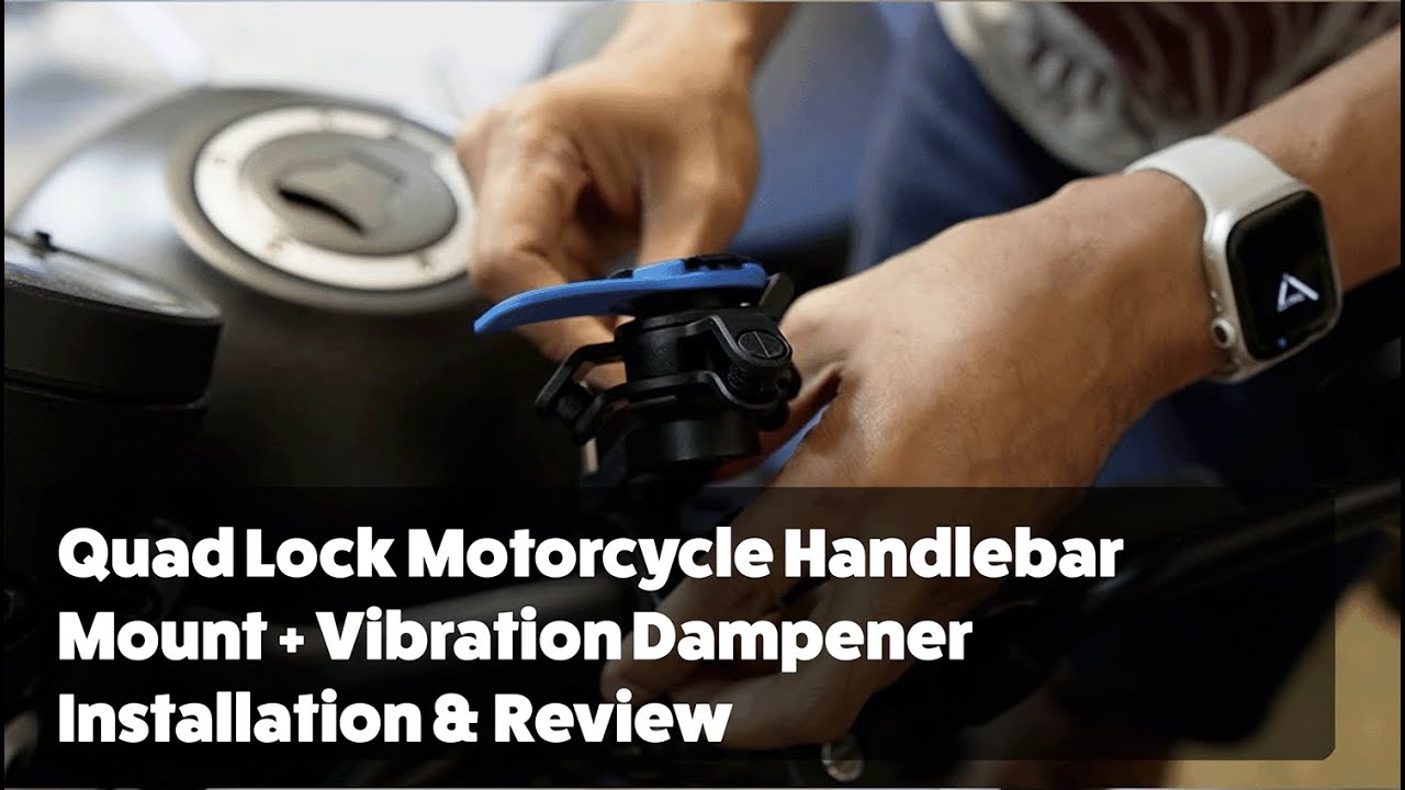 Quad Lock Motorcycle Handlebar Mount + Vibration Dampener Installation and Review