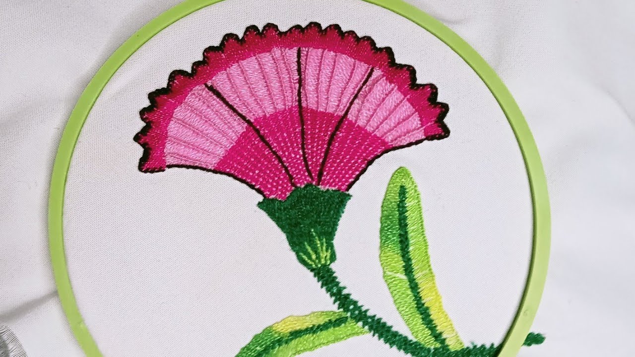 Te comparto paso a paso la puntada para bordar este clavel 🦋😍😍