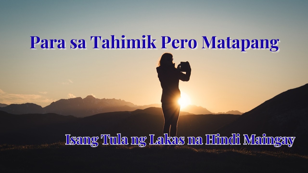 Tahimik Ka Ba? Baka Ikaw ang Pinakamatapang. Spoken poetry style