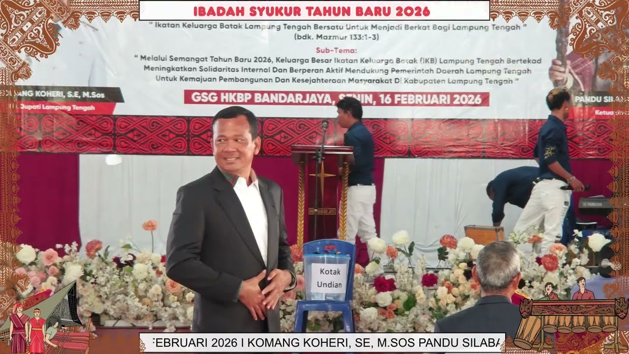 IBADAH SYUKUR TAHUN BARU 2026 IKATAN KELUARGA BATAK DAN UMAT KRISTEN KABUPATEN LAMPUNG TENGAH